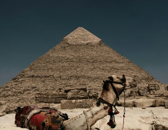 Pyramid Desert Trip by Horse or Camel