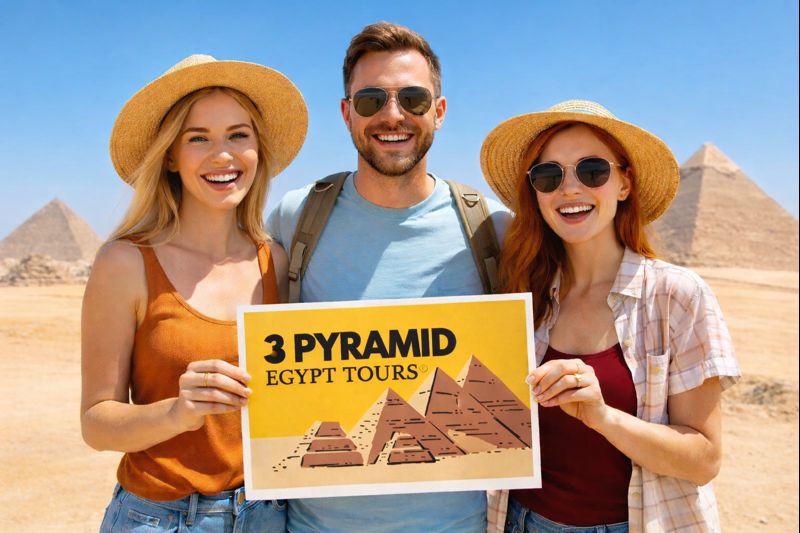 Travelers at the Pyramids