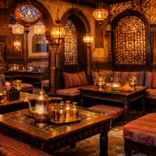 Best Egyptian Restaurants in Cairo featuring traditional Egyptian restaurant interior and classic Arabic décor