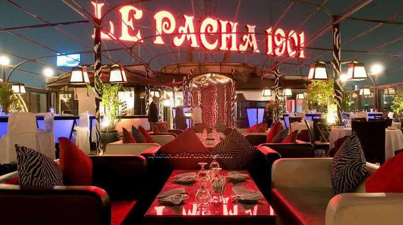 Le Pacha 1901 Nile-side dining in Cairo, one of the best Egyptian restaurants in Cairo for scenic river views and upscale dining