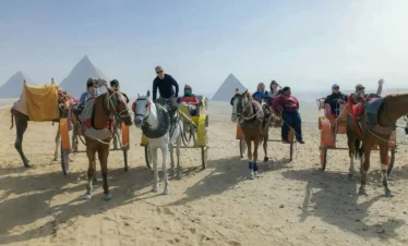 pyramids desert trip by horse or camel